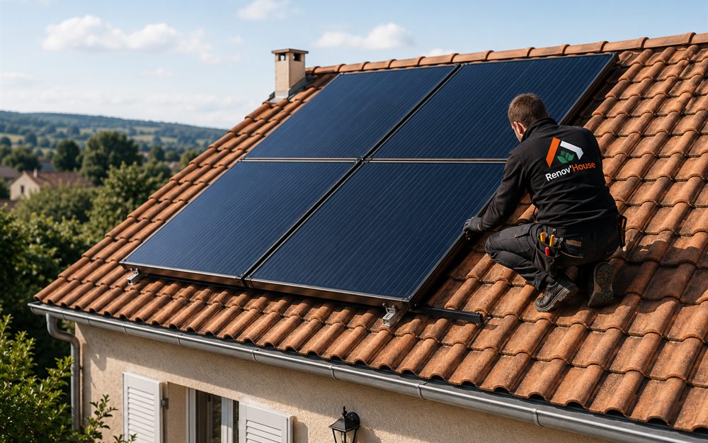 Système solaire combiné sur toiture