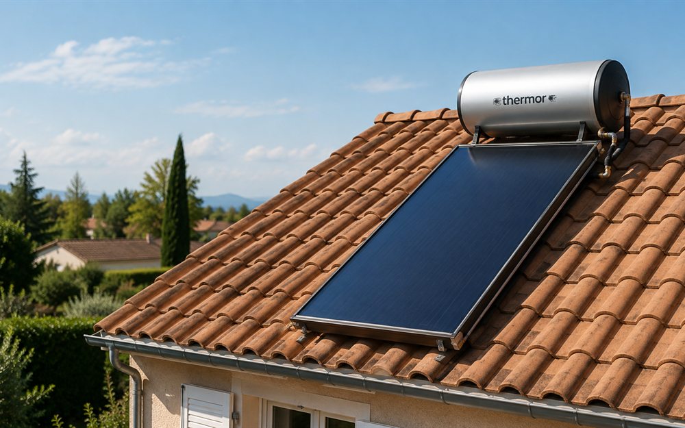 Capteurs solaires sur toiture
