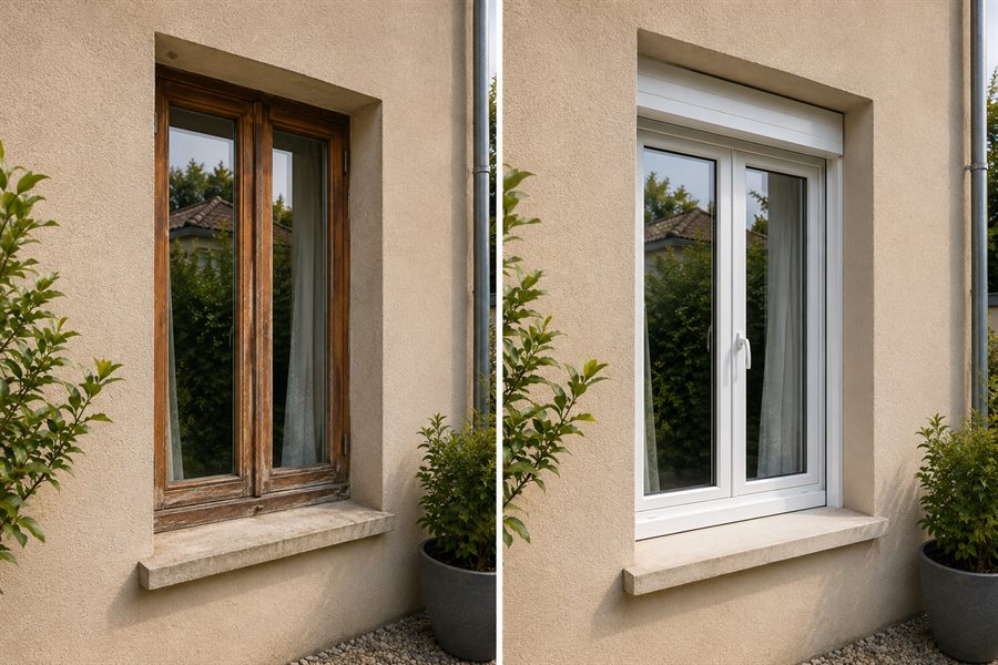 Remplacement de fenêtres et baies vitrées