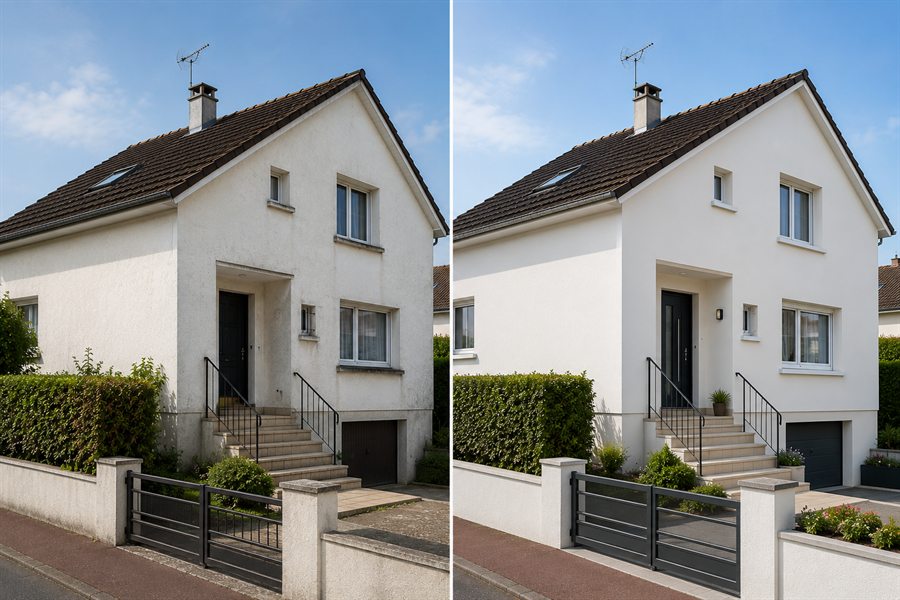 Maison rénovée avant après